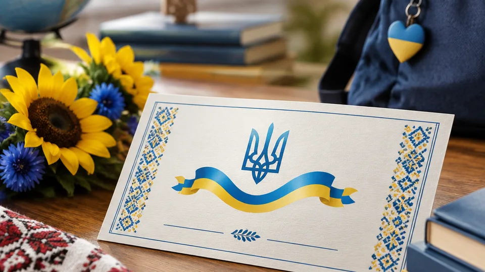 Тематична ШІ-ілюстрація до матеріалу «МЗС призупиняє реалізацію сертифікатів про збереження української ідентичності для консультацій».